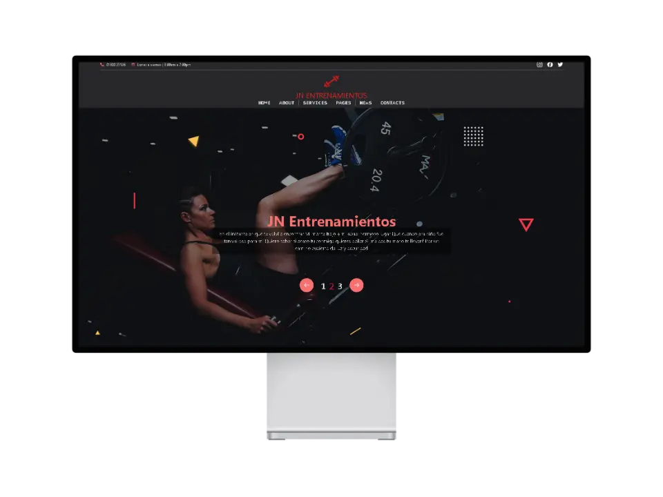 Imagen del proyecto NE Training en desktop